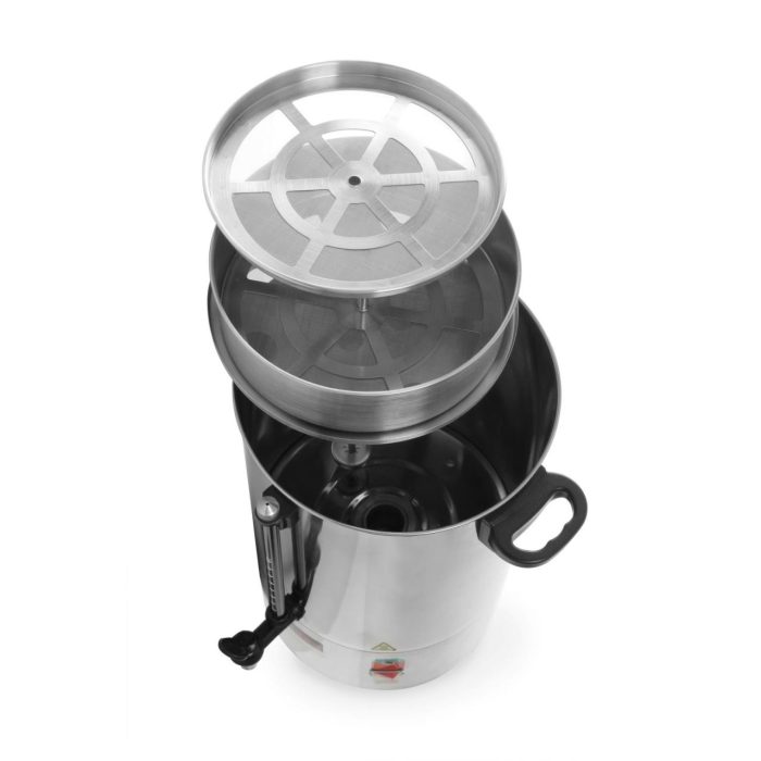 Percolator / cafetiera profesionala, 6lt, Hendi, cu pereti dubli din inox, 1500W, diam. 241x (H)480 mm, robinet anti-picurare, temperatura ajustabila pana la 100 C, filtru incorporat pentru cafea macinata - Image 9