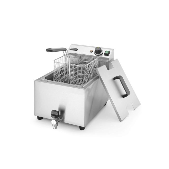 Friteuza electrica profesionala, Hendi Mastercook cu robinet scurgere ulei, Inox, 8 lt, 3500 W, temperatura reglabila pana la 195 gr C, termostat, 515x300x(H)345 mm - Image 5