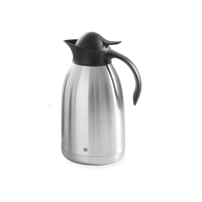 Cana termos 2 lt, pereti dubli inox, Hendi, capac cu sistem de apasare negru, 14.5 x 26 cm - Image 2