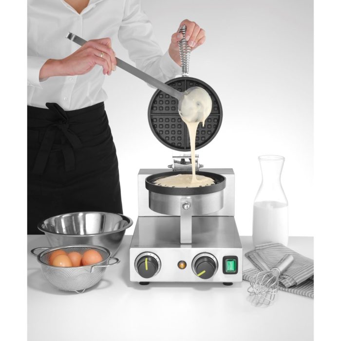 Aparat vafe/waffles rotunde Hendi, diametru 19cm, 1000w, timer, termostat reglabil, 2500x3800x(h)5900mm - Image 6