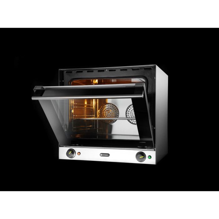Cuptor convectie Hendi H90, 4 tavi 438x315 mm incluse, 2 elemente incalzire, 2 ventilatoare, termostat reglabil 50-300 gr C, timer 0-120 min, 2670 W,595x624x(H)572mm - Image 8