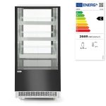 Vitrina frigorifica de prezentare interval temp. 2/6?C, 480 W corp inox, ARKTIC by Hendi, 650x805x(H)1445 mm, 300 Litri, Clasa energetica C - Image 10