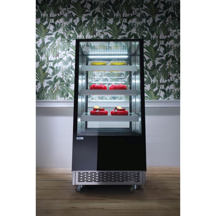 Vitrina frigorifica de prezentare interval temp. 2/6?C, 480 W corp inox, ARKTIC by Hendi, 650x805x(H)1445 mm, 300 Litri, Clasa energetica C - Image 9