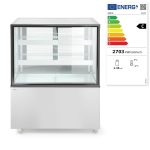Vitrina frigorifica de prezentare interval temp. 2/6?C, corp inox, 300 litri, 480 W ARKTIC by Hendi, 915x675x(H)1210 mm, Clasa energetica C - Image 8