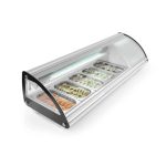 Vitrina sushi, 63 lt, pt 5 tavi GN1/3, interval temp 0-6 gr C, 160 W, geamuri glisante, corp inox, ARKTIC by Hendi, 1307x450x(H)330 mm - Image 7