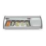 Vitrina sushi, 63 lt, pt 5 tavi GN1/3, interval temp 0-6 gr C, 160 W, geamuri glisante, corp inox, ARKTIC by Hendi, 1307x450x(H)330 mm - Image 11