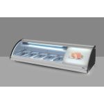 Vitrina sushi, 63 lt, pt 5 tavi GN1/3, interval temp 0-6 gr C, 160 W, geamuri glisante, corp inox, ARKTIC by Hendi, 1307x450x(H)330 mm - Image 5
