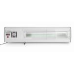 Vitrina sushi, 63 lt, pt 5 tavi GN1/3, interval temp 0-6 gr C, 160 W, geamuri glisante, corp inox, ARKTIC by Hendi, 1307x450x(H)330 mm - Image 4