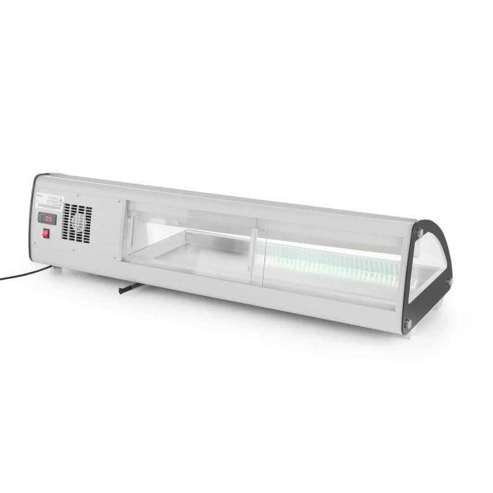 Vitrina sushi, 63 lt, pt 5 tavi GN1/3, interval temp 0-6 gr C, 160 W, geamuri glisante, corp inox, ARKTIC by Hendi, 1307x450x(H)330 mm - Image 3