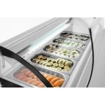 Vitrina sushi, 63 lt, pt 5 tavi GN1/3, interval temp 0-6 gr C, 160 W, geamuri glisante, corp inox, ARKTIC by Hendi, 1307x450x(H)330 mm - Image 12
