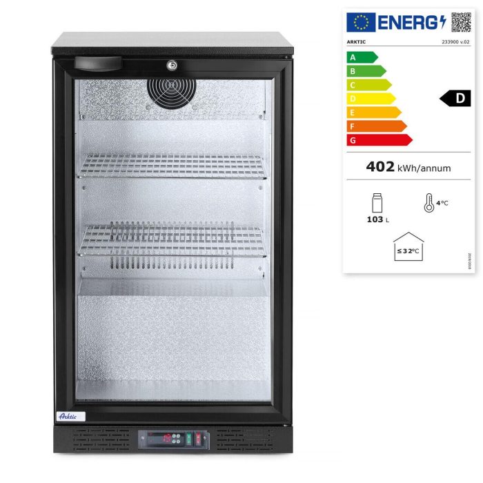 Vitrina frigorifica de prezentare interval temp. 2/10 C, 150 W, corp inox, ARKTIC by Hendi, 500x500x(H)900 mm 103 Litri, Clasa energetica D - Image 2