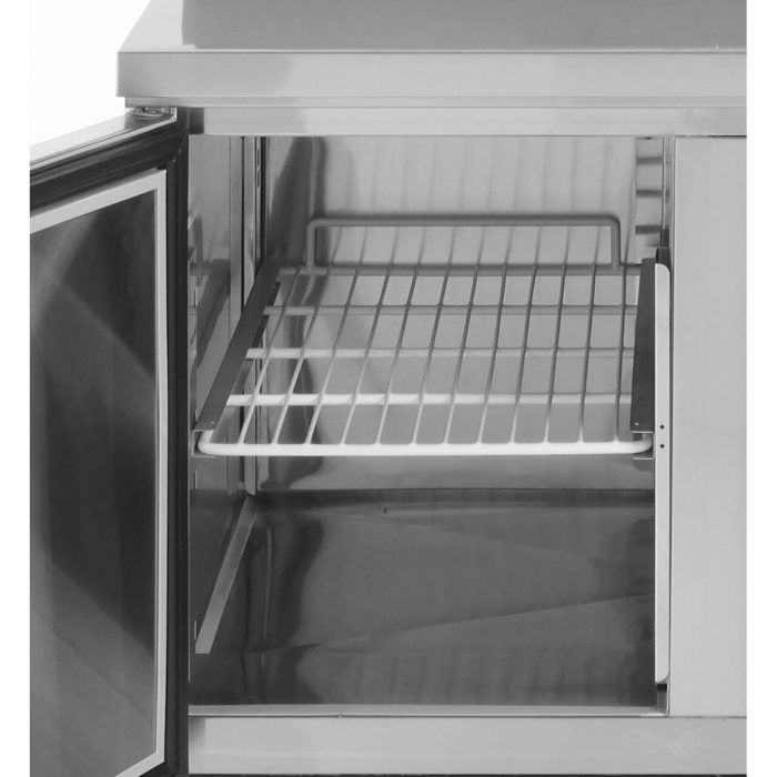 Masa rece cu 2 usi cu suprastructura si blat de lucru din granit, Arktic 900x700x(H)1070 mm - Image 3
