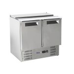 Masa rece cu 2 usi pentru salata cu capac rabatabil, 900x700x(H)860 mm - Image 2