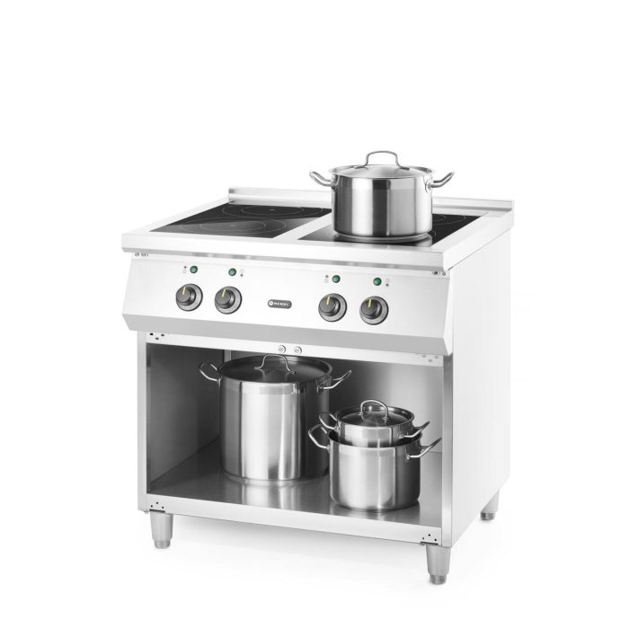 Masina de gatit cu inductie, 4 arzatoare, spatiu depozitare,17000 W,Hendi, 800x700x(H)870mm - Image 2