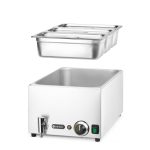 Set: Bain-marie HENDI Ranger cu robinet de scurgere + 3x GN 1/3 cu capac, HENDI, GN 1/1, 230V/1000W, 604x332x(H)242mm - Image 3