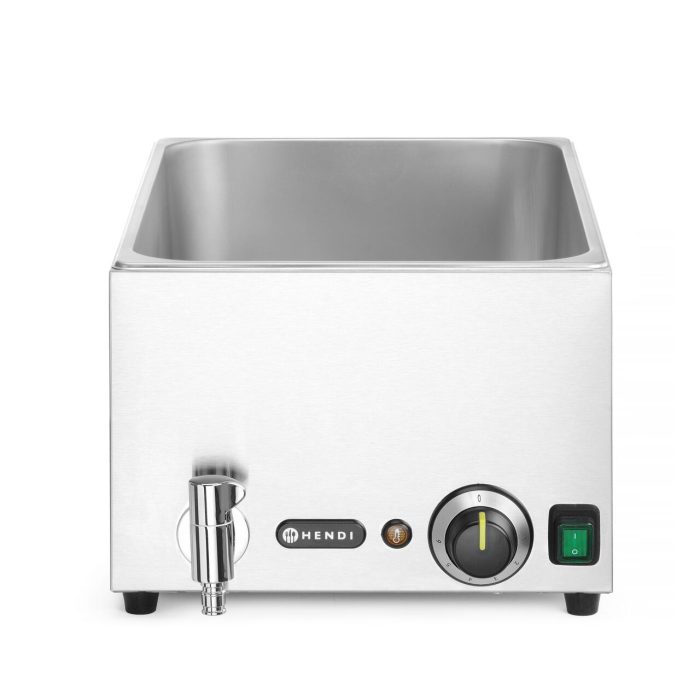Set: Bain-marie HENDI Ranger cu robinet de scurgere + 3x GN 1/3 cu capac, HENDI, GN 1/1, 230V/1000W, 604x332x(H)242mm - Image 5