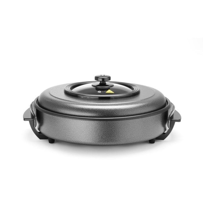 Tigaie electrica cu capac Hendi, aluminiu cu strat anti-aderent, vas interior 55x inaltime 6 cm, exterior 62x inaltime 19 cm, 230 V, 1600 W - Image 9