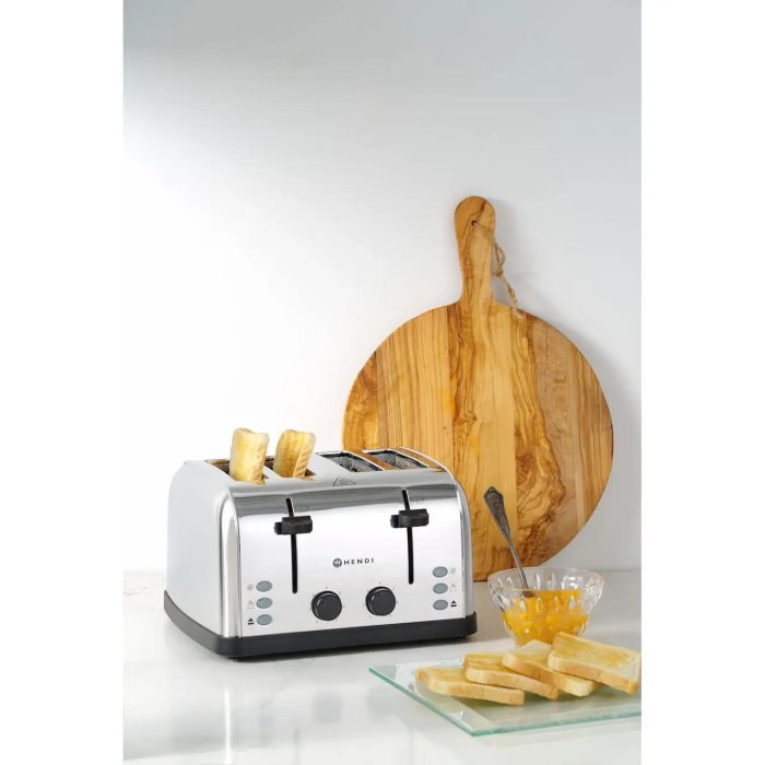 Prajitor paine, 4 felii, inox, 240V/1500w, 295x335x(H)180mm - Image 6