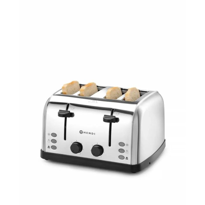 Prajitor paine, 4 felii, inox, 240V/1500w, 295x335x(H)180mm - Image 3