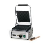 Contact grill, suprafete striate din fonta cu invelis ceramic, 1800 W, corp inox, Hendi, potrvit si pentru uz profesional - Image 2