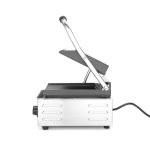 Contact grill, suprafete striate din fonta cu invelis ceramic, 1800 W, corp inox, Hendi, potrvit si pentru uz profesional - Image 3