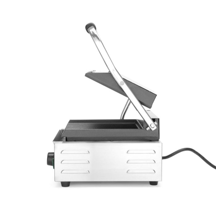Contact grill, suprafete striate din fonta cu invelis ceramic, 1800 W, corp inox, Hendi, potrvit si pentru uz profesional - Image 3