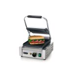 Contact grill, suprafete striate din fonta cu invelis ceramic, 1800 W, corp inox, Hendi, potrvit si pentru uz profesional - Image 6