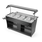 Carucior incalzire GN1/1 pentru bufet Hendi, capacitate 1490L, 2000w, 1490x765x(H)1370mm - Image 5