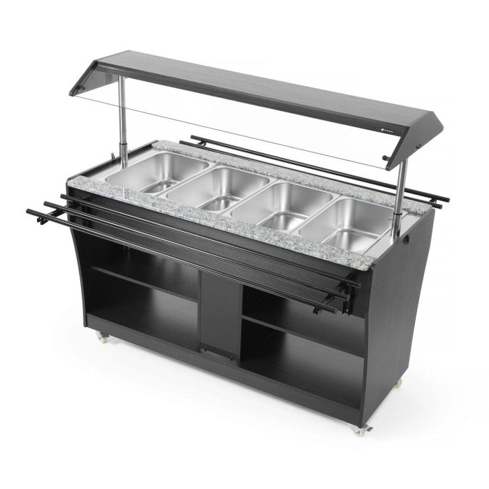 Carucior incalzire GN1/1 pentru bufet Hendi, capacitate 1490L, 2000w, 1490x765x(H)1370mm - Image 5