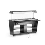 Carucior incalzire GN1/1 pentru bufet Hendi, capacitate 1490L, 2000w, 1490x765x(H)1370mm - Image 2