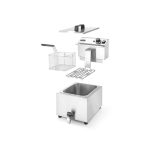 Friteuza electrica profesionala, Hendi Mastercook cu robinet scurgere ulei, Inox, 8 lt, 3500 W, temperatura reglabila pana la 195 gr C, termostat, 515x300x(H)345 mm - Image 4