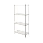 Raft metalic pentru depozitare cu 4 rafturi reglabile, sustine 125 kg/polita, Inox, 910x455x(H)1830 mm, Hendi - Image 2