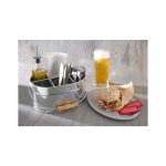 Set rustic tacamuri si servetele, Hendi, tip galeata, 245x167x(H)132, otel galvanizat - Image 3