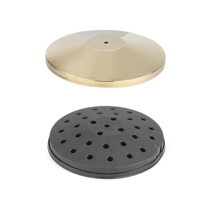 Baza pentru stalp delimitare Hendi, auriu, finisaj tip oglinda, inox, ø360x(h)65mm - STALPUL NU ESTE INCLUS - Image 2
