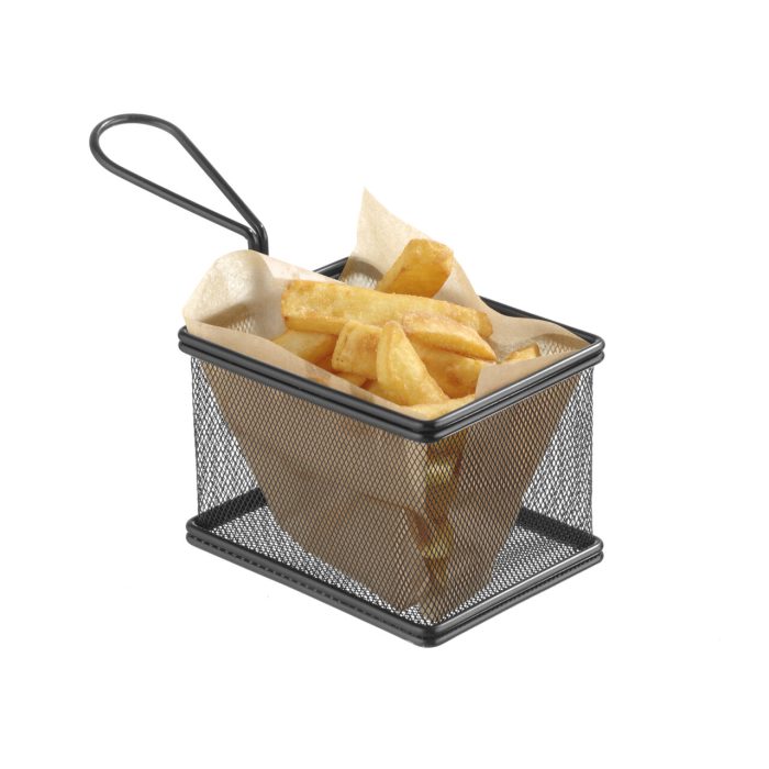 Cos servire tip mini-fry, pentru servire snacks , cartofi prajiti, inox, 125x100x85 mm, Hendi - Image 3