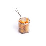 Cos servire tip mini-fry, pentru servire snacks , cartofi prajiti, inox, 90x(H)90 mm, Hendi - Image 3