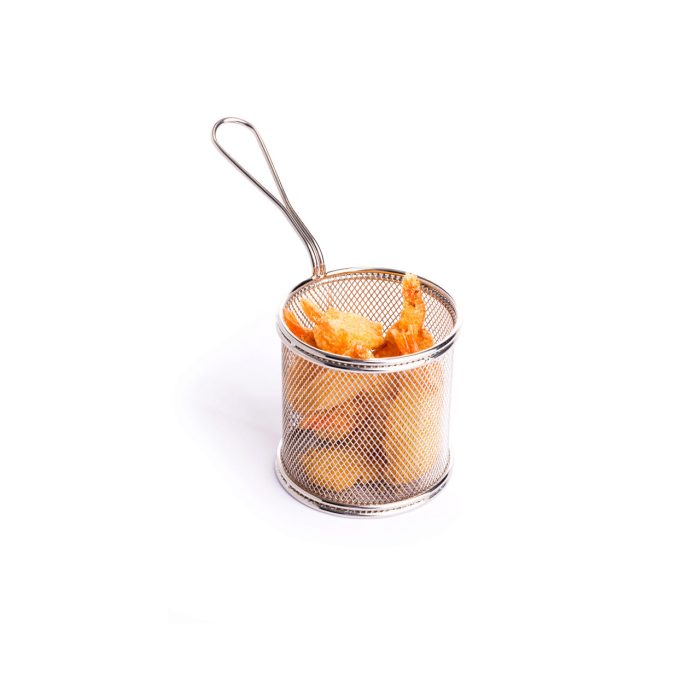 Cos servire tip mini-fry, pentru servire snacks , cartofi prajiti, inox, 90x(H)90 mm, Hendi - Image 3