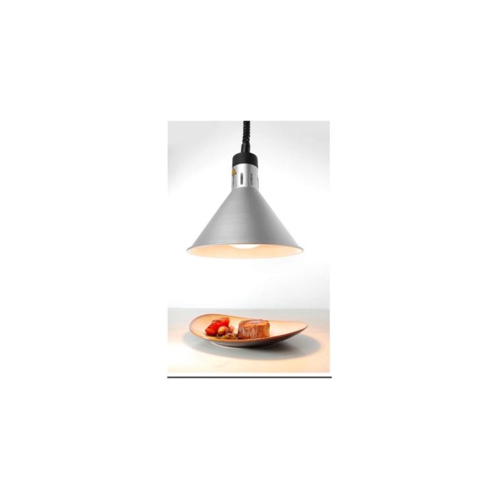 Lampa de caldura conica, argintie ø275x(H)250 mm, 230V, 250W - Image 3