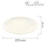 Farfurie intinsa Fine Dine, Crema 270 mm - Image 5