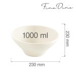 Bol conic Fine Dine, Crema 1000 ml, 190x75 mm - Image 8