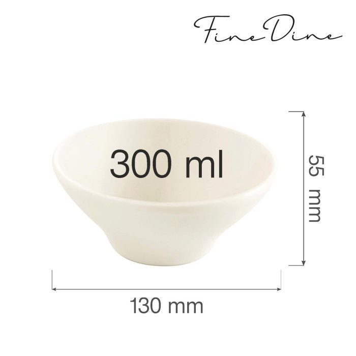 Bol conic Fine Dine, Crema 300 ml, 130 x 60 mm - Image 6
