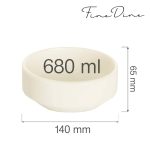 Bol stivuibil Fine Dine, Crema 660 ml, 140 mm - Image 6