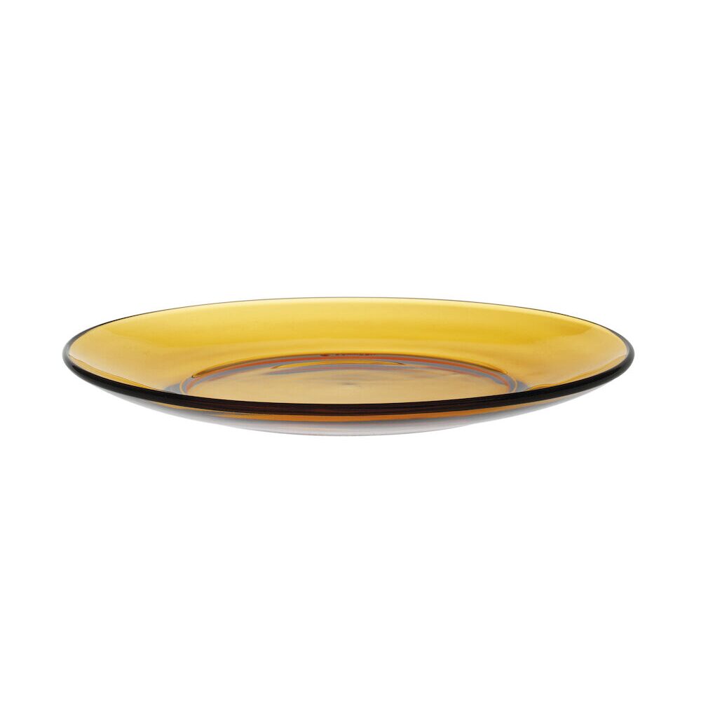 31532227_BIG.jpg Farfurie plata Lys Amber din sticla, Duralex, set 1 buc. ø190x(H)20 mm - Image 1