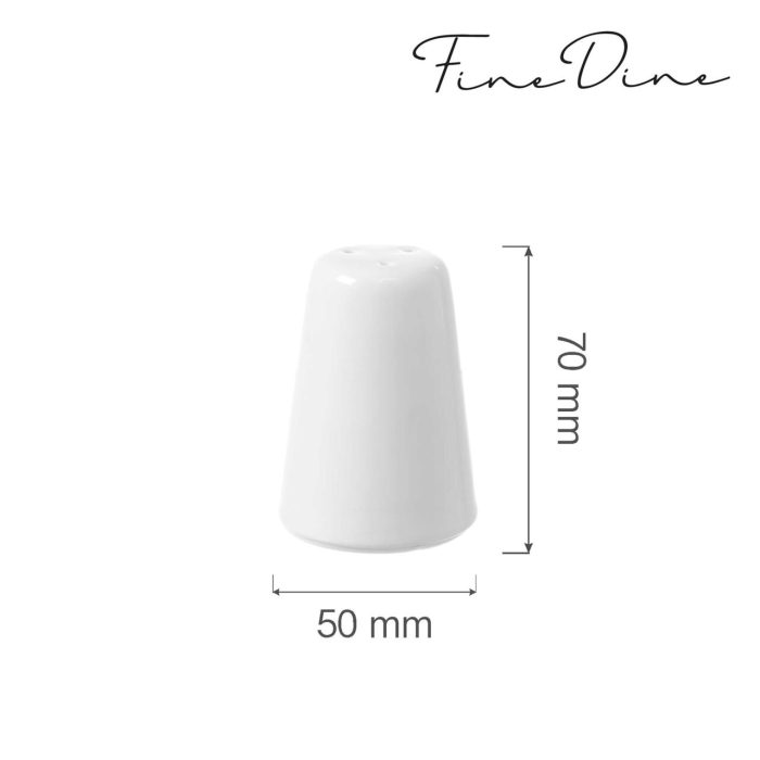 Solnita piper Fine Dine, Bianco, Alb, portelan vitrificat, 50x(H)70 mm - Image 2