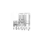 Carucior pentru debarasare tavi, cu roti, capacitate dubla 2 x 15 tavi GN 1/1 (530x325 mm), Hendi, compact, din inox, 798x610x(H)1710mm - Image 4