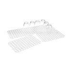Set 5 bucati suport pentru scurgere pahare 313x209 mm, interconectabile, Hendi - Image 3