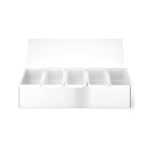 Cutie ingrediente bar / pizza, 5 compartimente, 375x140x(H)90 mm, capac transparent, Hendi - Image 9