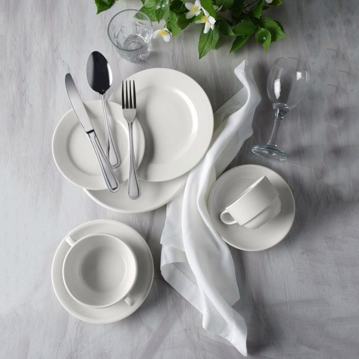 Farfurie intinsa Fine Dine, Crema 300 mm - Image 12