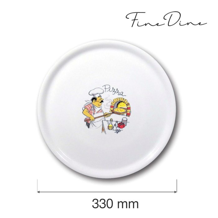 Farfurie Hendi pentru pizza, portelan durabil rezistent la temperaturi, diametru 330 mm - Image 3
