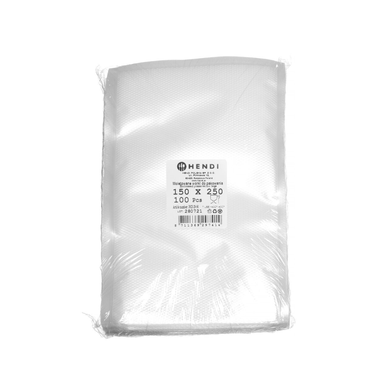 340229840_BIG.jpg Pungi gofrate pentru depozitarea alimentelor HENDI, 100 buc., 150x250mm - Image 1
